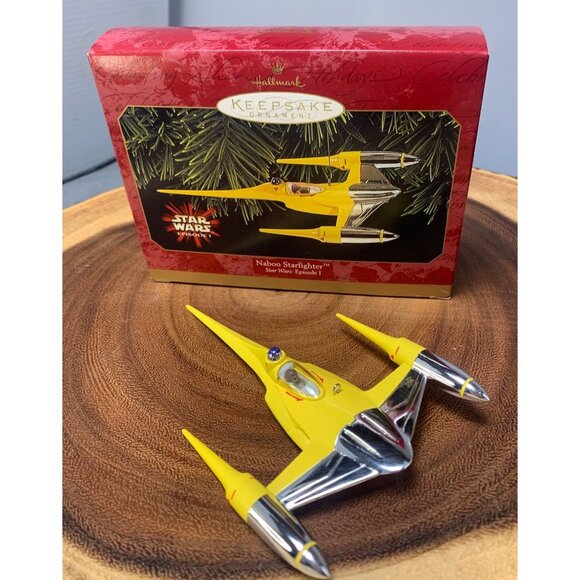 Hallmark Keepsake Ornament Star Wars Naboo Starfighter Episode I 1999 Handcrafte - Picture 1 of 9